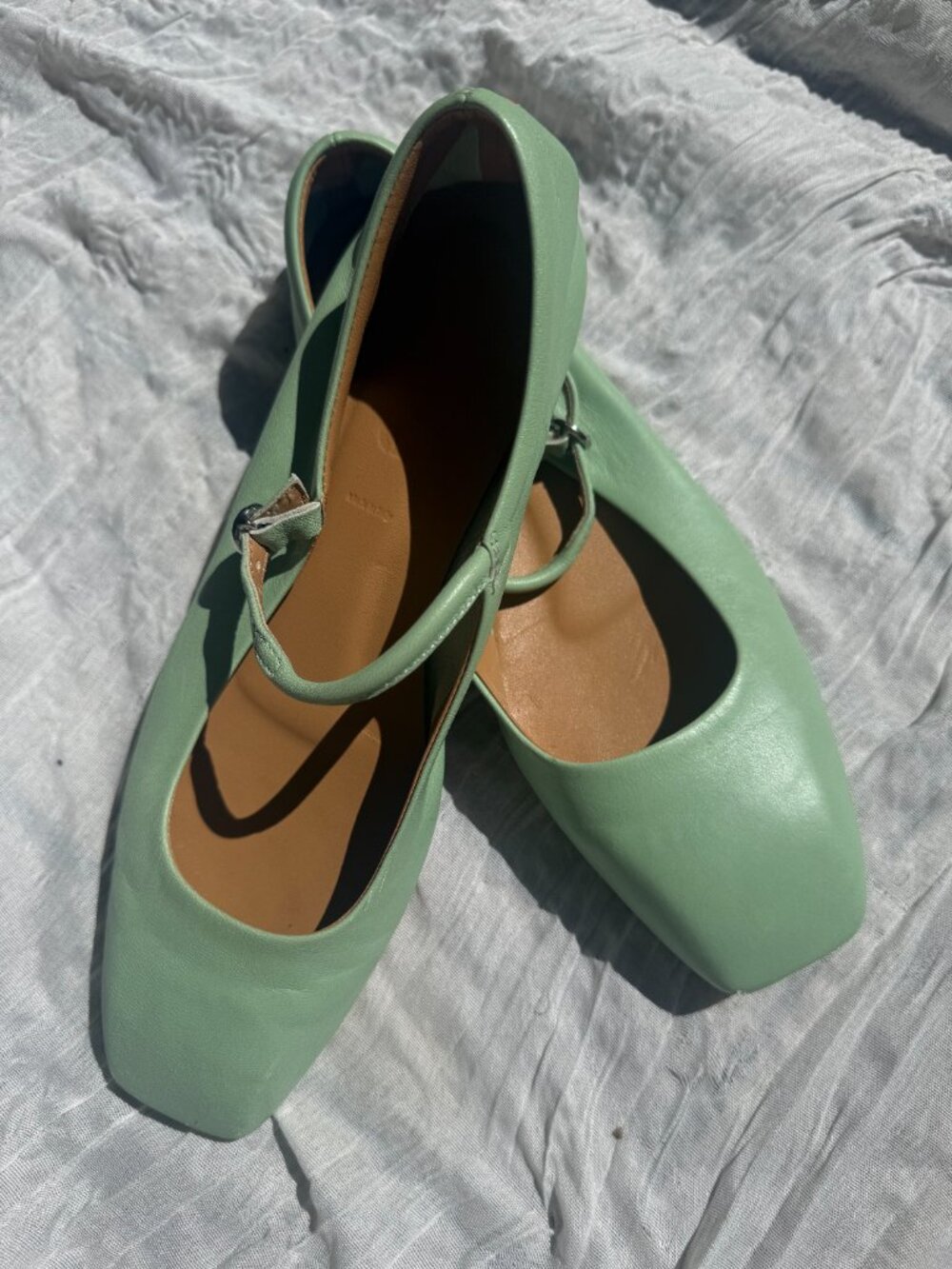 AEYDE UMA LEATHER SQUARE TOE MARY JANE